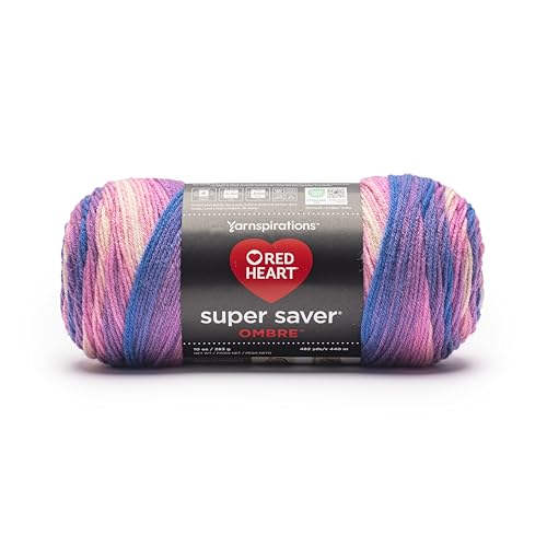 Image of Red Heart Super Saver Ombre Party Yarn - 2 Pack of 283g /10oz - 100% Acrylic - #4 Worsted (Medium) - 482 Yards - Knitting /Crochet