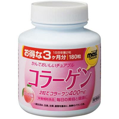 Orihiro Mostchewable Collagen, 180 Capsules x 10 Packs