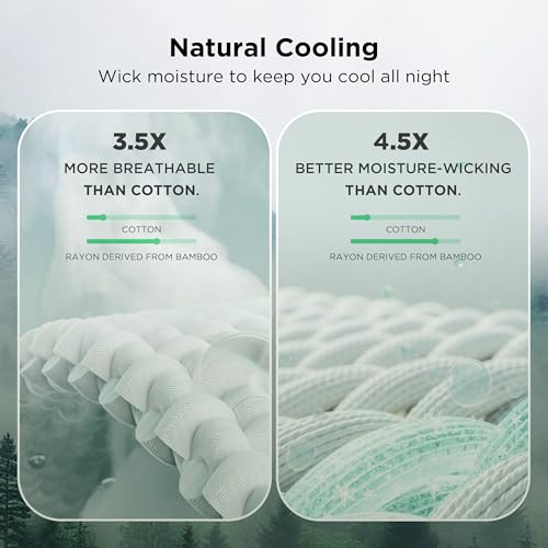 Image of Bedsure Cooling Cotton Waffle Full Size Blanket - Lightweight Breathable Blanket of Rayon Derived from Bamboo for Hot Sleepers, Luxury Throws for Bed, Couch and Sofa, Ivory, 80x90 Inches