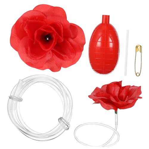 Fleur pulvérisation d'eau broche farce rose sonore plastique rigolo