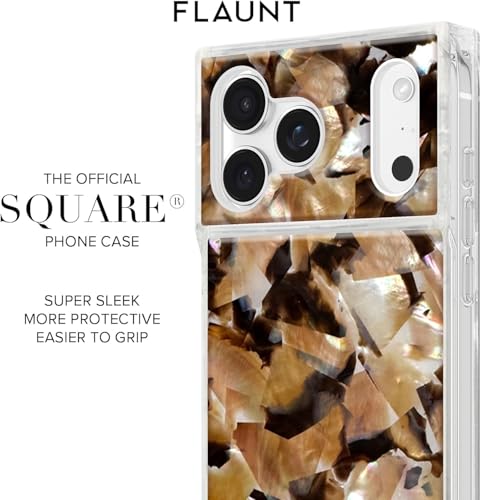 Flaunt Official Square Protective Case - Compatible with iPhone 17 Pro Max - Compatible with MagSafe & Wireless Charging - Drop-Tested & Shockproof - (Brown Abalone) by FLAUNT - Used condition - Image 7