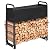 Garvee Firewood Rack Outdoor, 4FT Firewood Rack with Cover for Fireplace Wood Storage, Firewood Holder for Outdoor/Indoor with Anti-Rust Coating and Waterproof Cover