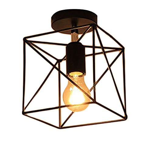 Preisvergleich Produktbild MOTENT Käfig Eisen Draht Lampenschirm Deckenleuchte, Retro Industrielle DIY Stehlampe Pendelleuchte 7,09" Breite Halter Zubehör für Küchen Loft Flur Schlafzimmer Bar Café Laden Salon Restaurant