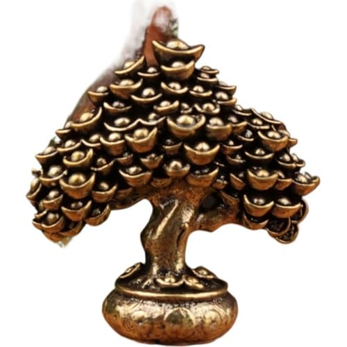 Geldbaum aus Messing, Feng Shui-Dekor, handgefertigter Geld-Münzenbaum,...