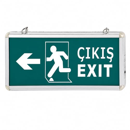 Acil Çıkış Levhası LED Exit Yönlendirme Armatürü 220V Acil Aydınlatma Şarjl