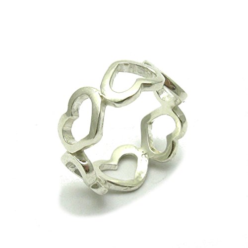 Bague en argent véritable coeurs massifs, le cadeau idéal et durable - 2