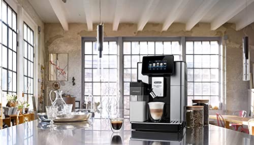 De'Longhi PrimaDonna Soul Perfetto ECAM 612.55.SB Kaffeevollautomat & De’Longhi DLSC312 Doppelwandiges Thermoglas Latte Macchiato, Durchsichtig,330 milliliters, 2 Stück (1er Pack) – Bild 5