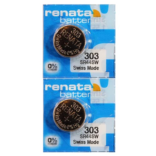 Renata 303 SR44SW Batteries - 1.55V Silver Oxide 303 Watch Battery (2...