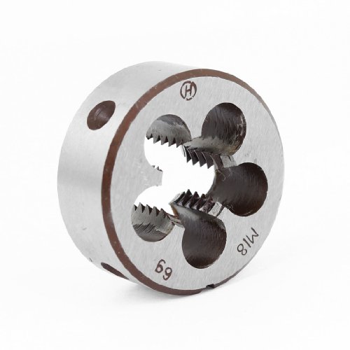 Aexit M18 2.5mm Dies Picth 45mm Outside Dia Coarse Thread Cutting Tool Hex Threading Dies Round Die