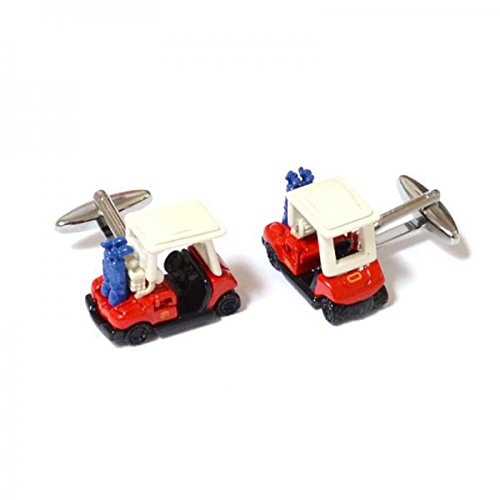 Mancuernillas RGT para hombre con diseño de carrito de golf miniatura 1
