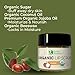 Earth's Daughter Organic Coconut Lip Scrub 0.7 oz - USDA Organic, Fair Trade, Sugar, Jojoba Oil, Beeswax, Coconut Oil, Calendula Extract