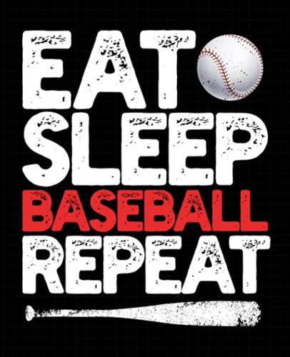 Eat Sleep Baseball Repeat Catcher Pitcher Baseball Composition Notebook: School Exercise Book For Writing and Taking Notes | 120 Lined Pages (Baseball Sports Journals For Kids)