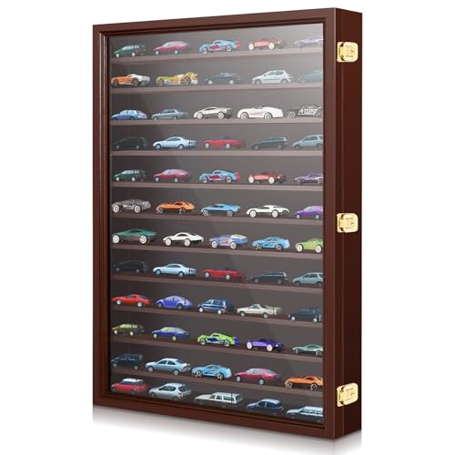 Tatuo Model Car Display Case 1/64 Scale Model Car Display Case Cabinet Rack 26.5