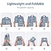 Travel Duffel, Foldable Gym Overnight Weekend Bags for Women - Lightweight with Separation, Large Holdall Cabin Bag - Blue #4