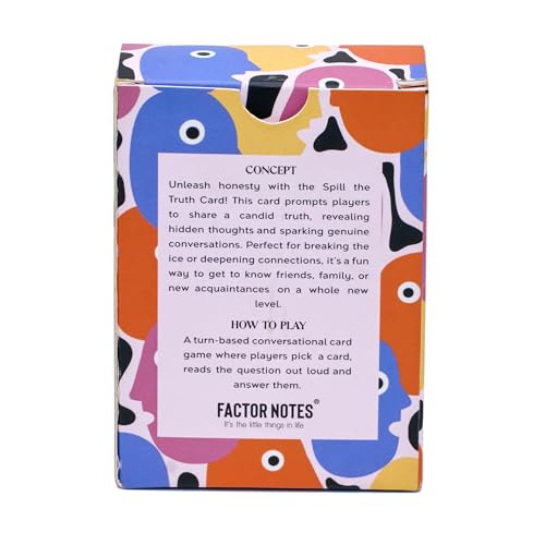 Image of FACTOR NOTES adults Conversation Card Game : Spill The Truth