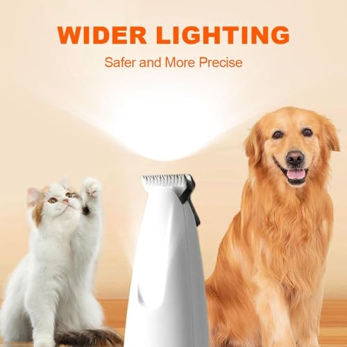 Image of Pet Micro Precision Trimmer,2024 Upgrade Dog Hair Trimmer with LED Lights,Rechargeable Pet Paw Trimmer for Pet Paws,Low Noise Pet Hair Shaver for Small Dogs Cats Trimming Around Paws（Upgrade）