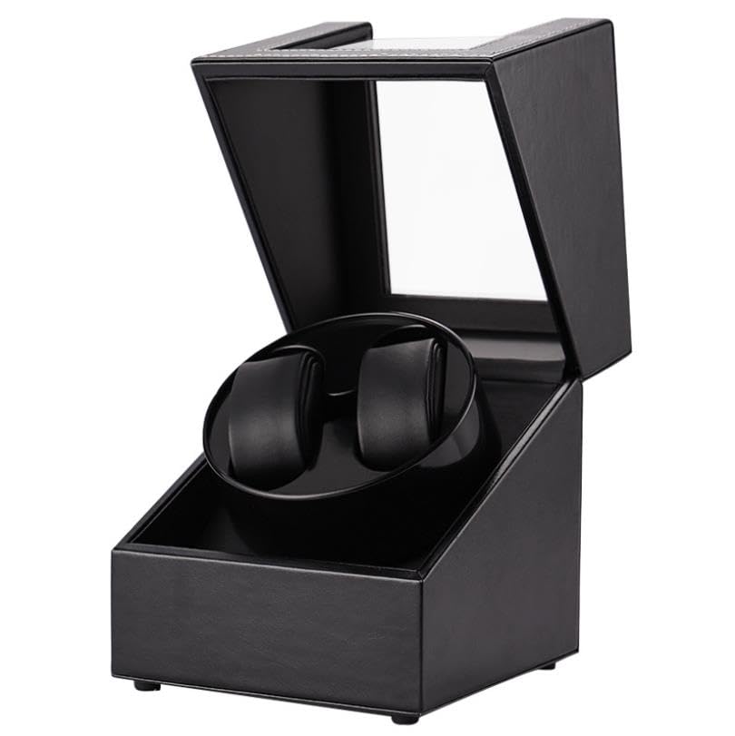 Olvy Uhrenbeweger für 2 Uhren, Watchwinder Extrem Leisem Motor, Flexiblem Uhrenkissen, Watch Winder