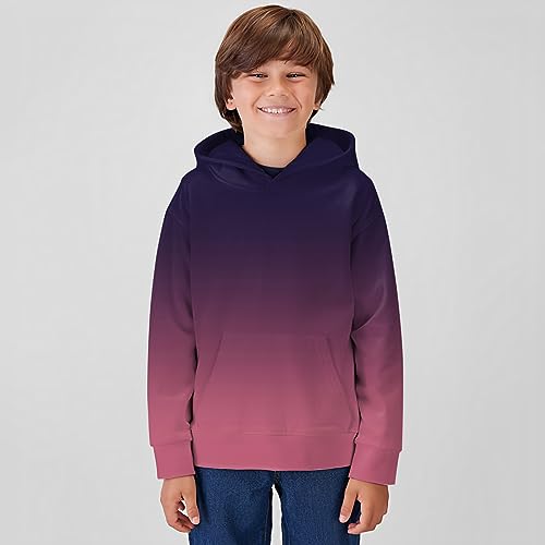 Boys' Zip Up Hoodie Sweatshirt Kids Toddler Baby Unisex Spring Summer Print Hooded Long Sleeve (Purple, 4-5 Years)2