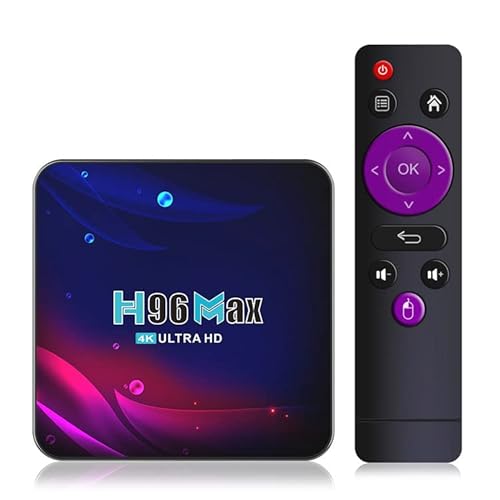 H96 MaxSmart TV-Box, Android 11, 4 GB, 64 GB, 4 K, HDD, YouTube, Google Play, WLAN, 2,4 G und 5,8 G, Bluetooth-Empfänger, Media-Player, HDR, USB 3.0, Google Play Cover