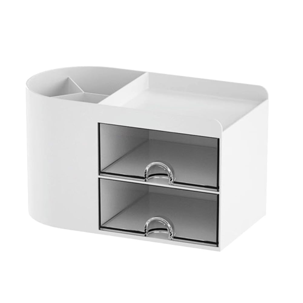 Uhidka Caja de almacenamiento de escritorio para lápices, organizador de escritorio de oficina, bonito organizador de papelería de escritorio, caja de almacenamiento de papelería