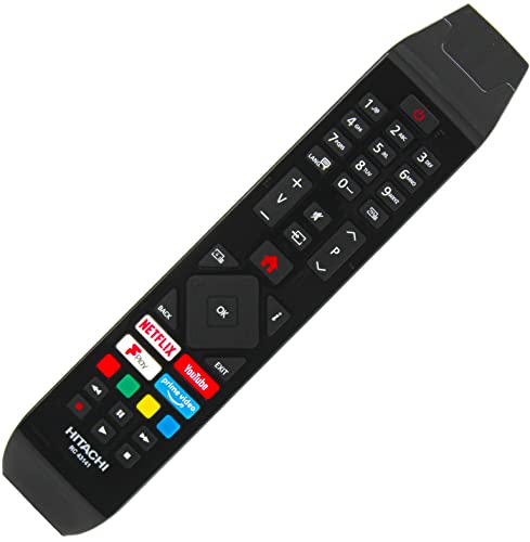 Original RC43141P TV Remote Control Compatible with Hitachi RC43141 RC 43141 RC 43141P 55HK6200U 65HL7200U 32HE2200U 32HEV220U 43HK6100UA 43HK6200U Smart 4K LED
