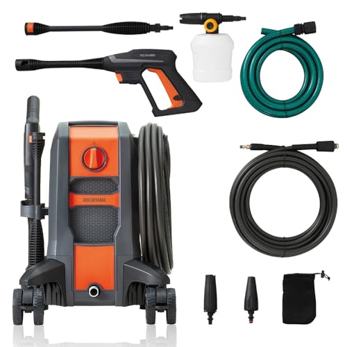 アイリスオーヤマ 高圧洗浄機 4輪キャスター 最大圧力13.5Mpa...