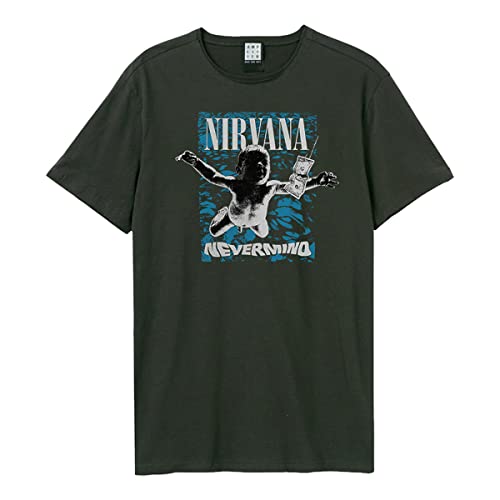 Amplified Nirvana Nevermind T-Shirt Anthracite Taille S, Gris, S - Les Beatles, Paul McCartney, John Lennon, RIngo Starr, George Harrison Amplified Nirvana Nevermind T-Shirt Anthracite Taille S, Gris, S