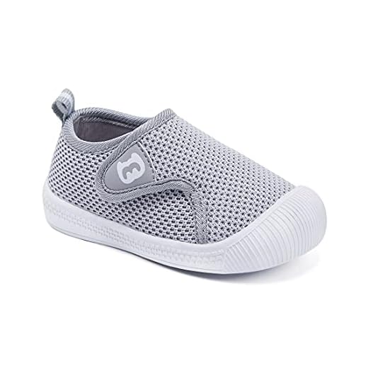 BMCiTYBM Baby Boy Girl Shoes Infant First Walker Shoes Breathable Walking Shoes Lightweight Non-Slip Sneakers 6 9 12 18 24 Months Grey Size 12-18 Months Infant