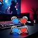 2Pcs Red and Blue 3D Glasses Universal TV Movie Dimensional Video Frame 3D Glasses DVD Game Glass 3D Style Glasses for 3D Movies Games, 3D Viewing Glasses,Light Simple Design 3D Glasses Accessories