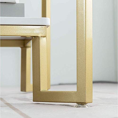 Table d'angle en marbre 2 niveaux pour optimiser les petits salons - 6