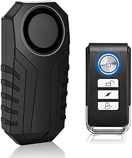 KINOEE Bicycle Alarm, Wireless Anti-Theft Burglar Security Alarm for Bike Motorcycle Car Mobility Scooter Vehicles Door Window, 113db Super Loud and Waterproof (Remote Control Included)