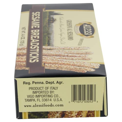 Italian Sesame Breadsticks 9 Packs Nt Wt. 4.4 Oz. Each. By: Alessi #TOP7