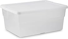 Sterilite? 16 Quart Basic Clear Storage Box with White Lid