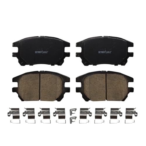 Image of Detroit Axle - Front Brake Pads for 2002-2003 Lexus RX300 Ceramic Brake Pads w /Hardware Replacement