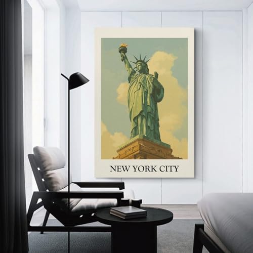 Statue de la Liberté tableau toile 40x60cm decoration murale New York City