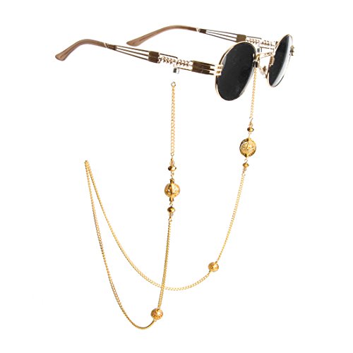 Kalevel Eyeglass Holder Necklace Eyeglass Chain Beaded Glasses Sunglasses Chain Eyeglass Chains and Cords for Women Gold