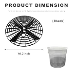 Car Wash Bucket Insert, Dirt Guard Insert Automotive Washing Grit Trap, Vehicle Detailing Cleaning Bucket Filter fit for 12 Inch Diameter or 3-5 Gallon Buckets, Car Accessories (Black) - Image 2