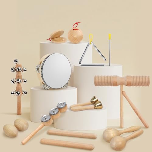 10 PCS Instrumentos de Percussão, 10 PCS Instrumentos Musicais Brinquedos com Bolsa de Transporte Instrumentos de Percussão, Instrumentos Musicais, Instrumento Musical