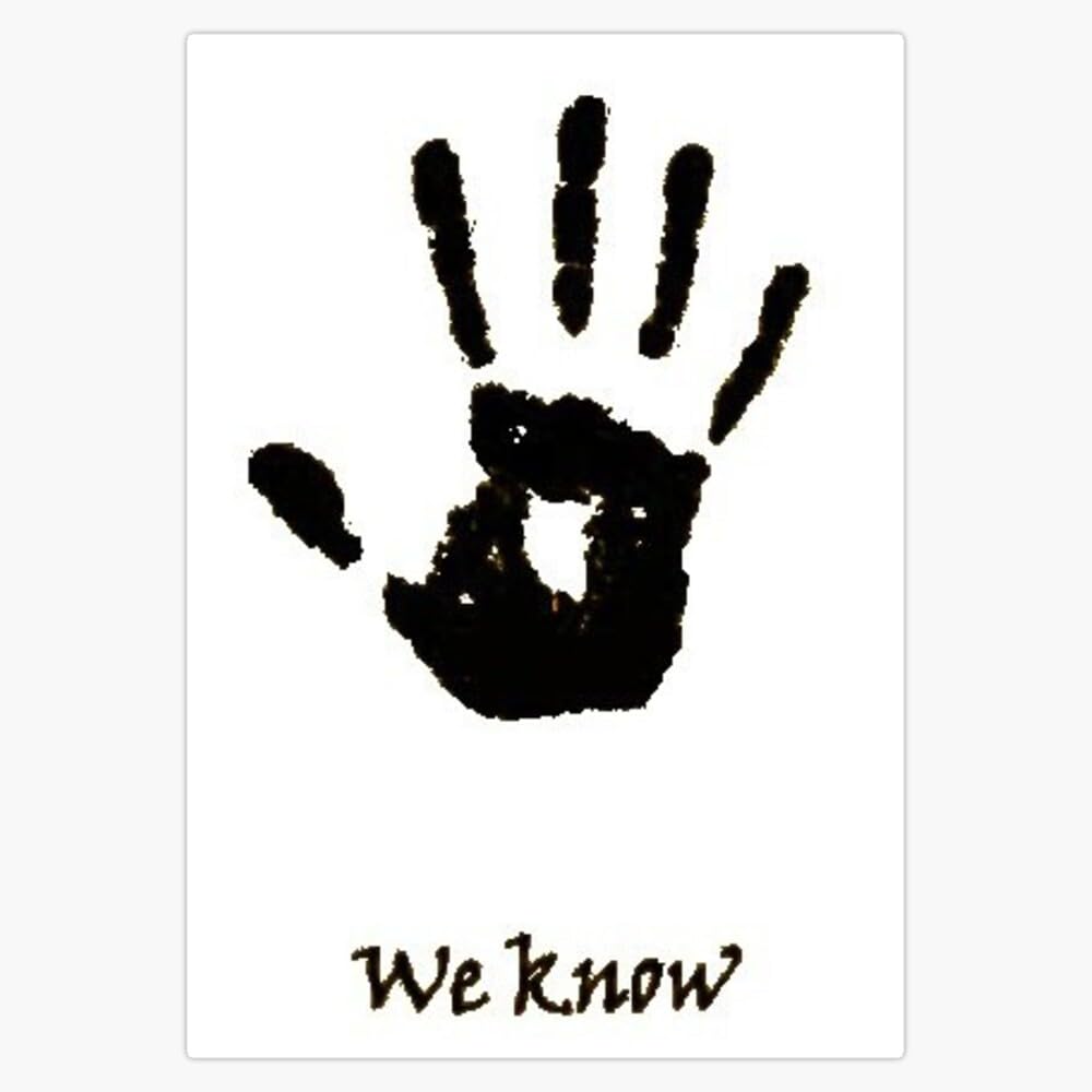 Dark Brotherhood Knows.. You've Been Bad! Bumper Sticker Window Water Bottle Decal 5"