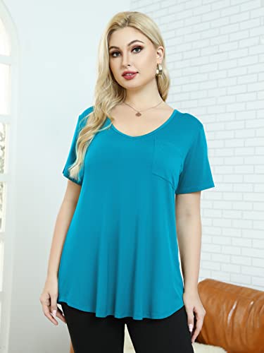 Image of BELAROI Women Plus Size Tops V-Neck Tunics Shirts