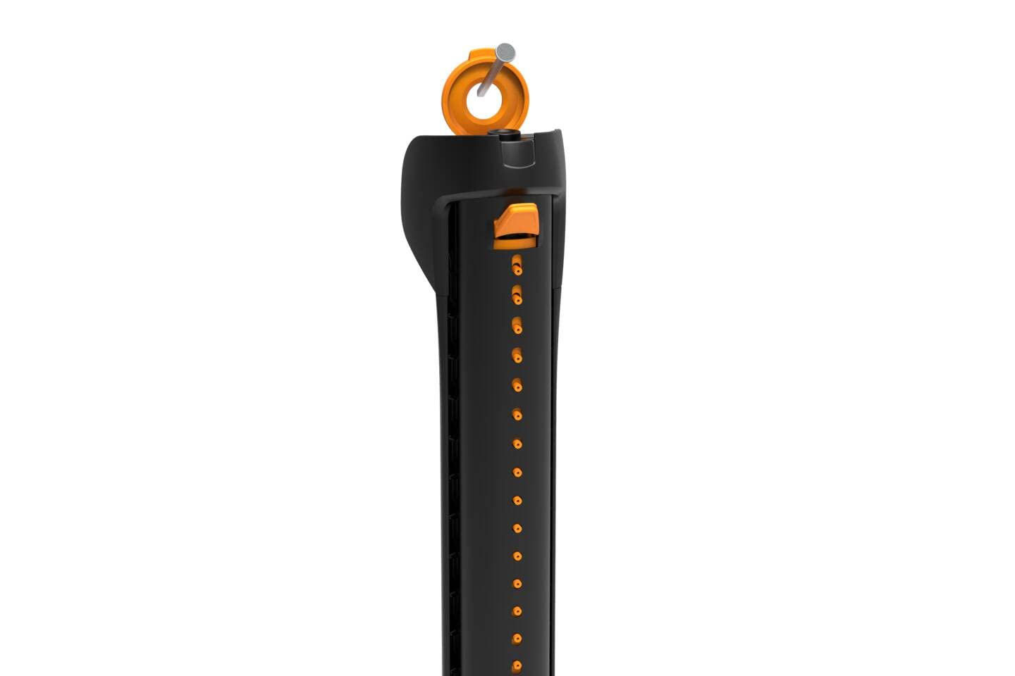 Fiskars Irrigatore Oscillante, con Valvola On/off, Misura Universale | Portata Fino a 17 x 21 m, Nero/Arancione, On/off, 1027028