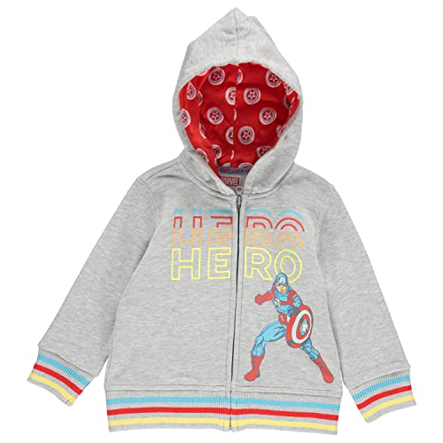 Marvel The Avengers Boys Fleece Hooded Sweatshirt - Toddler Boy Clothes Featuring The Avenger Superheroes