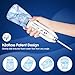 H2ofloss Water Dental Flosser Portable Dental Oral Irrigator with 5 Modes, 6 Replaceable Jet Tips, Rechargeable IPX7 Waterproof Teeth Cleaner for Home and Travel -300ml Detachable Reservoir (HF-6)