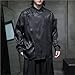 M-XXXXXL Plus Size Men Chinese Kung Fu Traditional Dragon Pattern Autumn Spring Shirt Men Clothing Ice Silk Top For Man 5XL 4XL(White,L)