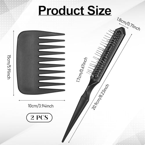 Set Profesional de 2 Peines para Pelucas y Extensiones miniatura 2