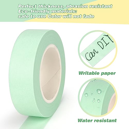 image for Hutou 8 Rolls Washi Tape Colored Washi Masking Tape 1/2 Inch Rainbow C