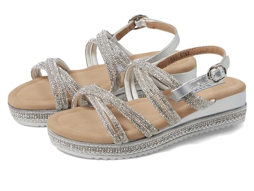 Badgley Mischka Girl's Angela Platform Sandal (Little Big Kids)