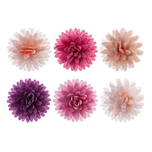 Dekora - 12 Décorations de Gateau d'Anniversaire Comestibles - Fleurs Azymes Gateau de 4,5 cm 126149 Multicolore, Sélection