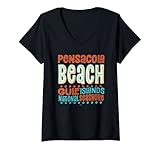 Photo Gallery donna jcombs: pensacola beach, florida maglietta con collo a v Photo Gallery donna jcombs: pensacola beach, florida maglietta con collo a v