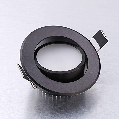 Lámpara de techo empotrable redonda IP44 con foco plano LED no regulable de 5W y 3000k